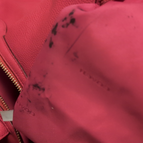 Coach Fuchsia Leather Hobo Bag - Picture 9 of 9